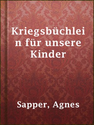 cover image of Kriegsbüchlein für unsere Kinder
